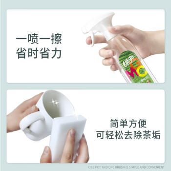 绿伞 GMC茶垢清除剂食品级去茶渍茶垢清洗剂家用除垢剂500g 商品图4