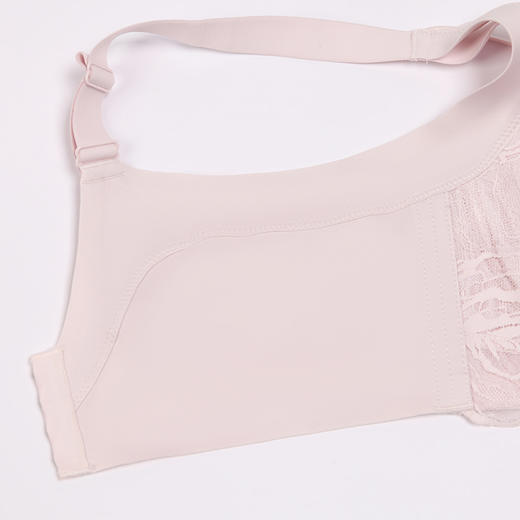 都市丽人完美包容C杯适穿蕾丝内衣超薄款3/4杯常规文胸软钢圈四排扣新年本命年红品YB33S7 商品图7