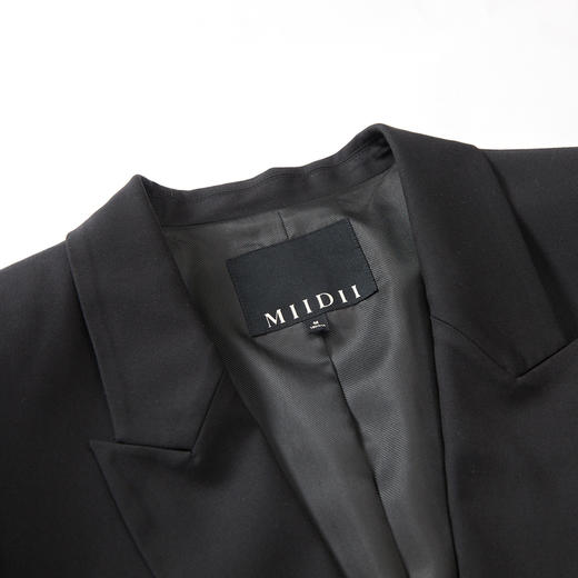 谜底西装外套女2023秋季新款翻驳领宽松绣花一粒扣西服233MW0970 商品图3