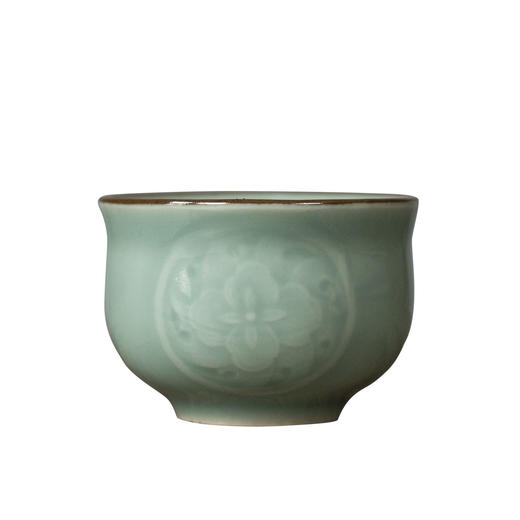 茶香记 宝相花青韵杯主人杯70ml刻绘龙泉青瓷品茗杯茶杯功夫茶具 商品图4