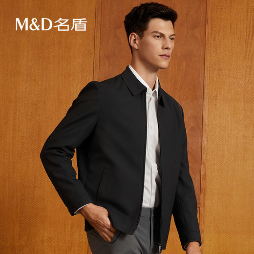 【三防面料】MD名盾夹克翻领防水防污华夫格秋季商务外套男91563 商品图0