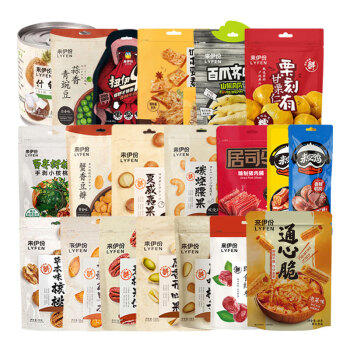 来伊份 坚果礼盒 炒货休闲干果零食组合大礼包 财气礼盒F599型 2223g 商品图0