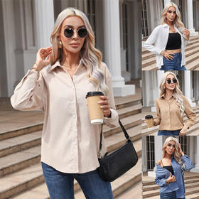 【59抢！入秋新款】萌芯儿灯芯绒休闲显瘦衬衫 竖条设计微宽松版型不挑身材 休闲百搭舒适 多色可选 秋冬季都可穿