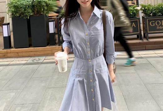 MA~J今年热门的法式条纹衬衫连衣裙 商品图5