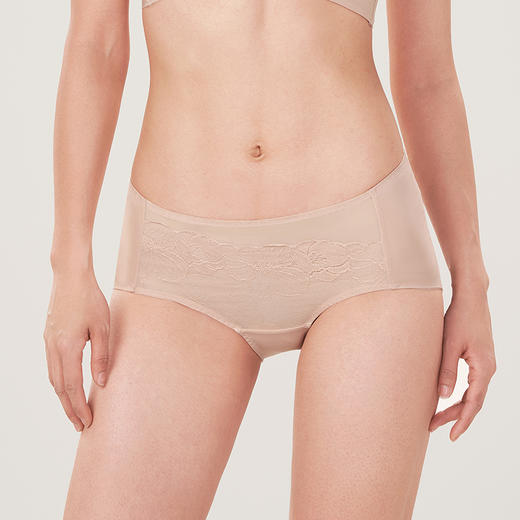 都市丽人舒软挺塑双拉面料中腰平角女士内裤新年本命年红品LP39K5 商品图0