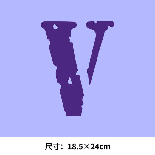 英文字母V热转印烫画贴M卫衣高级潮牌衣服定做烫图白墨2023新款 商品图2