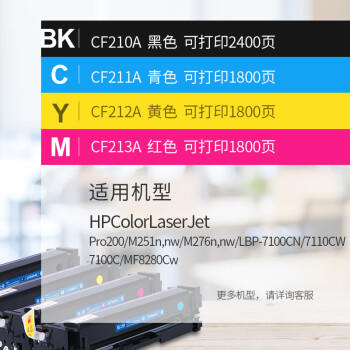 格之格 cf210a硒鼓适用惠普hp131a m251n M251nw M276n M276NW佳能LBP-7100CN四色硒鼓套装 商品图1