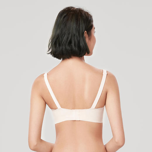 都市丽人快乐妈咪内衣舒适包容便捷哺乳蕾丝随意裁薄款3/4杯孕哺文胸内衣无钢圈三排扣LB32R2 商品图3