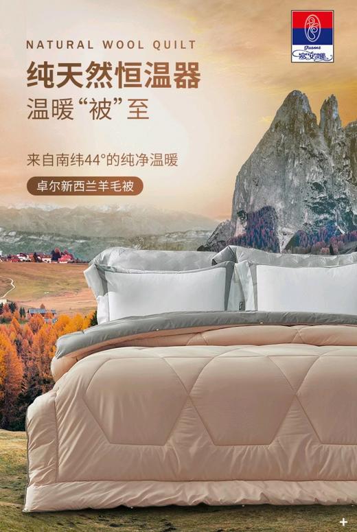 【爆】【6F】富安娜卓尔新西兰100%羊毛春秋被  米色&灰色双面撞色，吊牌价1280元，活动价299元 商品图8