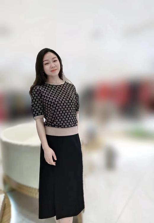 5F 百瑞纳 圆领半袖针织工艺衫 商品图0