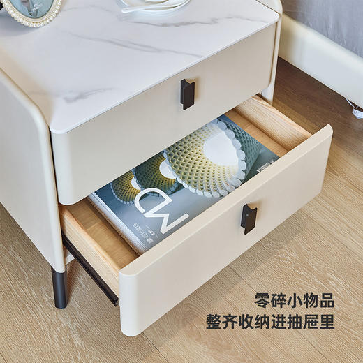 喜梦宝床头柜轻奢多功能卧室结婚床边储物柜现代简约风 商品图3