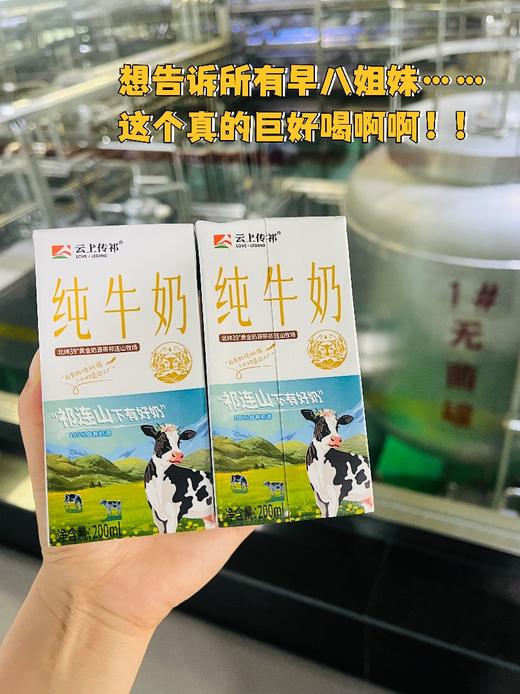 云上传祁·小飞天纯牛奶 来自祁连山带着冰川味儿的纯牛奶 自有奶源，只有生牛乳 7g优质乳蛋白+210mg优质钙 商品图14