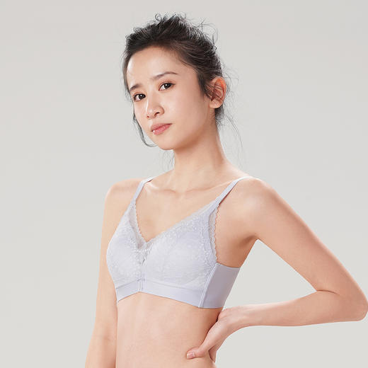 都市丽人少女优选A杯适穿蕾丝内衣薄款三角杯少女文胸无钢圈三排扣BB32F4 商品图2