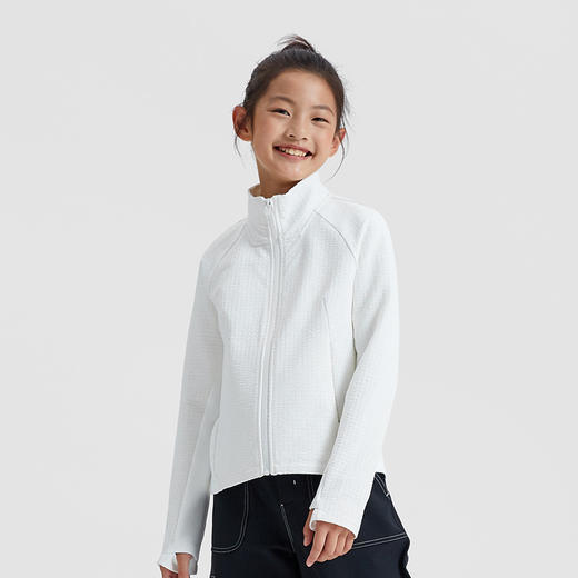 【专属】moodytiger儿童外套女童春秋款23年新款立领拼接纯色短款运动外套M33210403 商品图3