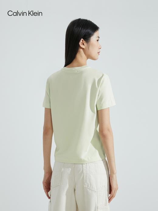 【海南专供价】CKJ新款女士时尚层叠刺绣字母圆领短袖T恤J218883 商品图5