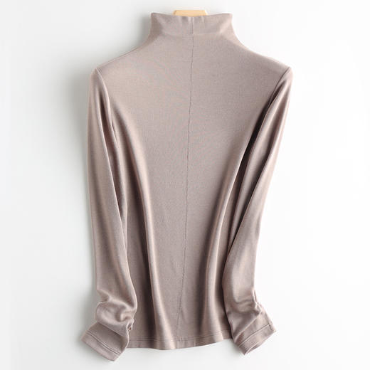 【反季清仓！89元三件】甄选12色美雅碧蛋白精华羊毛发热长袖T恤，质感柔软舒适，免烫方便，修身显瘦，适合现代女性穿搭，成为秋季的时尚打底衫选择。sh 商品图5