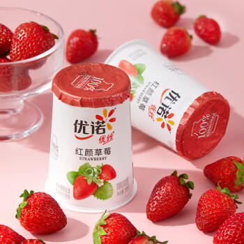 优诺（yoplait）优丝果粒草莓味酸奶135gx8杯 家庭装 低温酸奶牛奶 风味发酵乳 商品图5