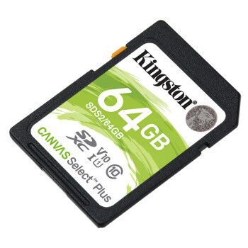 金士顿（Kingston）64GB SD存储卡 U1 V10 相机内存卡 sd卡大卡 支持4K 高速连拍 读速100MB/s  /数码 /数码配件 /存储卡