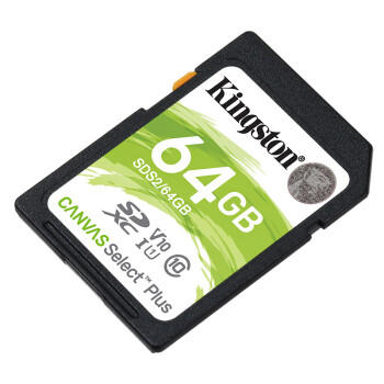 金士顿（Kingston）64GB SD存储卡 U1 V10 相机内存卡 sd卡大卡 支持4K 高速连拍 读速100MB/s  /数码 /数码配件 /存储卡 商品图0