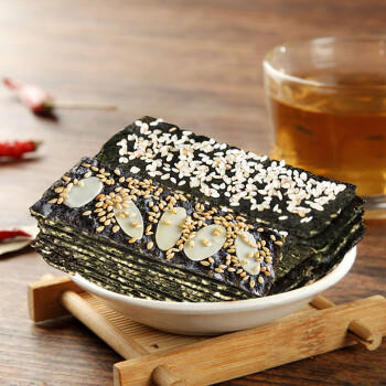 味滋源海苔夹心脆40gx5罐 零食组合5种口味紫菜儿童休闲零食海苔脆片 商品图1