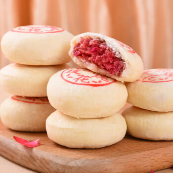 稻香村 鲜花饼 玫瑰饼360g原味12枚饼干糕点小吃休闲零食老字号团购送礼 商品图5