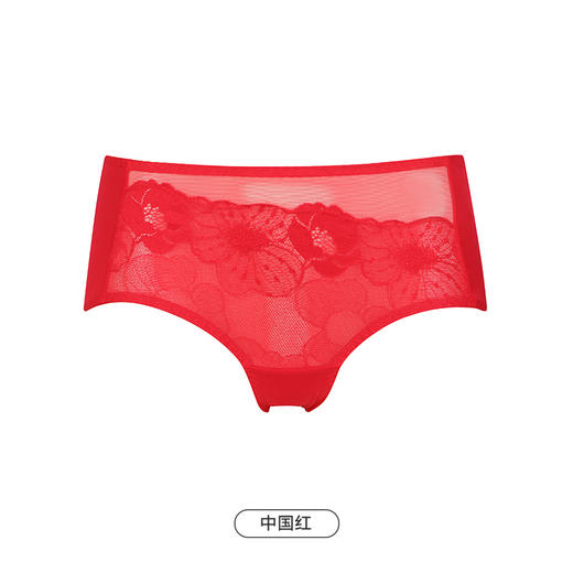 都市丽人舒软挺塑双拉面料中腰平角女士内裤新年本命年红品LP39K5 商品图11