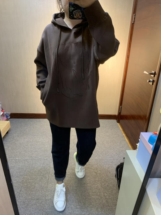 水淼2023秋冬新款休闲宽松显瘦帽衫小衫7722 商品图6