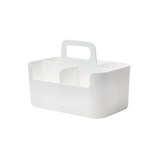手提N塑料收纳篮 白色 商品图0