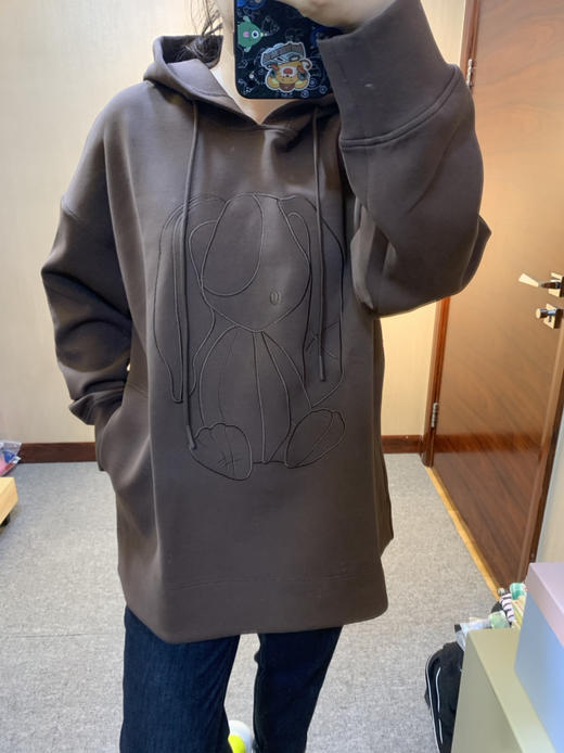 水淼2023秋冬新款休闲宽松显瘦帽衫小衫7722 商品图10