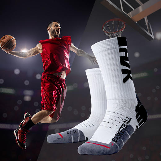 悍将战神2.0专业篮球袜户外运动保护运动袜毛巾底透气吸湿中筒袜 商品图3