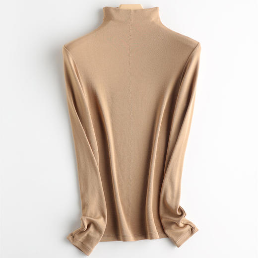 【反季清仓！89元三件】甄选12色美雅碧蛋白精华羊毛发热长袖T恤，质感柔软舒适，免烫方便，修身显瘦，适合现代女性穿搭，成为秋季的时尚打底衫选择。sh 商品图4