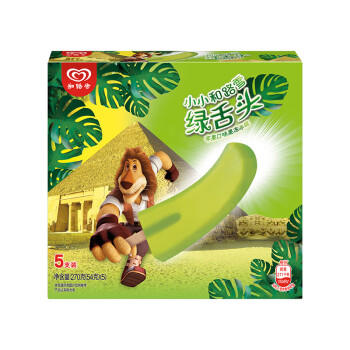 和路雪小小和路雪绿舌头苹果口味果冻冰棍冰淇淋 雪糕 冰激凌 54g*5支 商品图4