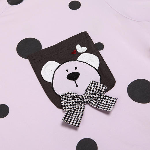 都市丽人生活家居女士睡衣26支CVC单面棉质薄款长袖长裤类家居服套装新年本命年红品LH32J8 商品图5