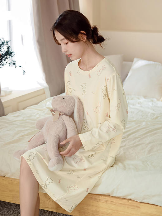 康妮雅睡女女式长袖睡裙 商品图1