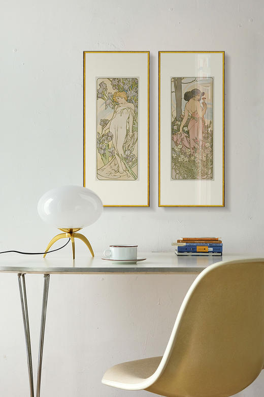 伽罗生活装饰挂画-穆夏-鲜花系列之鸢尾花 P330（10个工作日内发货） 商品图2