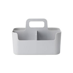 手提N塑料收纳篮 浅灰色