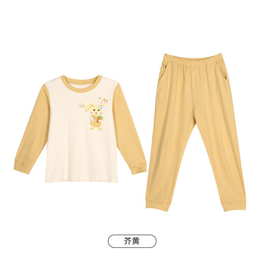 都市丽人眯雅佳双面无尘棉童装棉质薄款长袖长裤类家居服套装JH39A2 商品图4