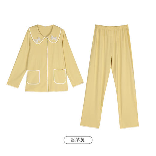 都市丽人单面无尘棉女士棉质薄款长袖长裤类家居服套装LH31G6 商品图10