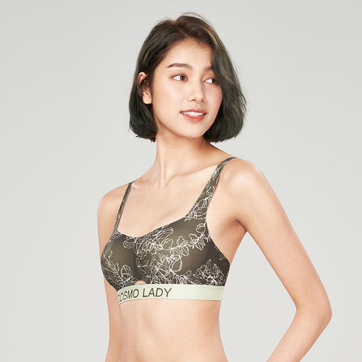 都市丽人Vbra泳布零感内衣薄款3/4杯无钢圈三排扣LB365N 商品图2