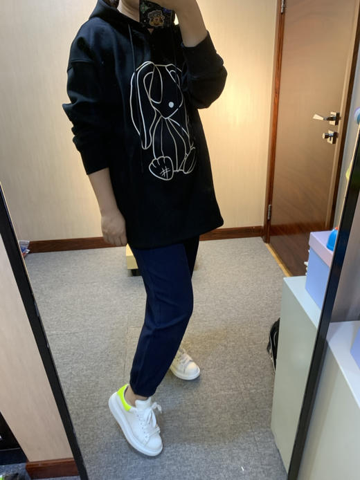 水淼2023秋冬新款休闲宽松显瘦帽衫小衫7722 商品图5