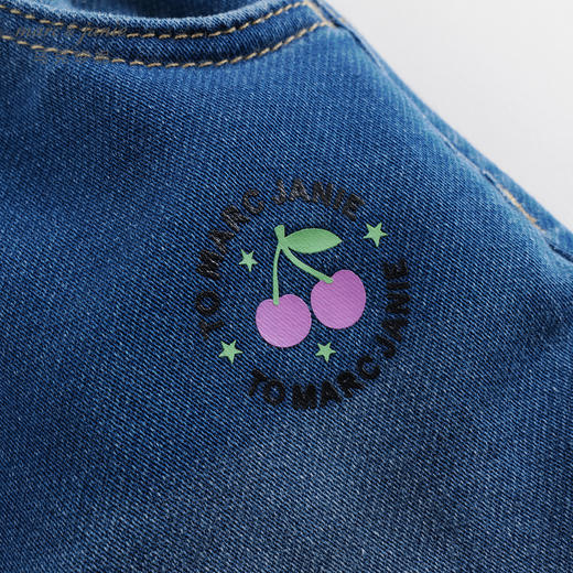 马克珍妮秋装新款 女童趣味樱桃弹力牛仔裤 231736 商品图3