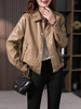YX【现货7天】高级感百搭皮衣外套女2023秋季新款韩版休闲小个子夹克上衣 商品缩略图1
