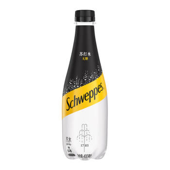 可口可乐怡泉（Schweppes） 无糖零卡 苏打水 汽水饮料 400ml*12瓶 商品图4