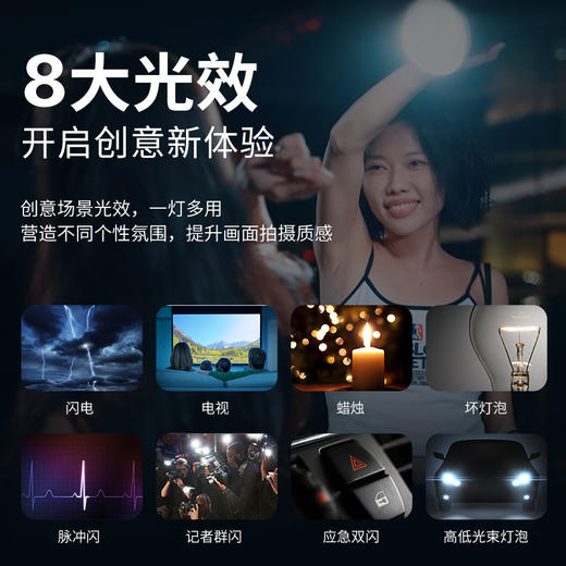 Ulanzi优篮子LT028 内置电池40W双色温COB灯直播补光灯便携式摄影灯视频拍摄柔光灯人像拍照打光灯影视聚光灯 商品图7