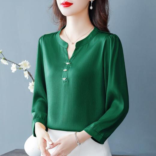 DD-女九分袖春装新款大码女装百搭宽松遮肚小衫上衣 商品图2