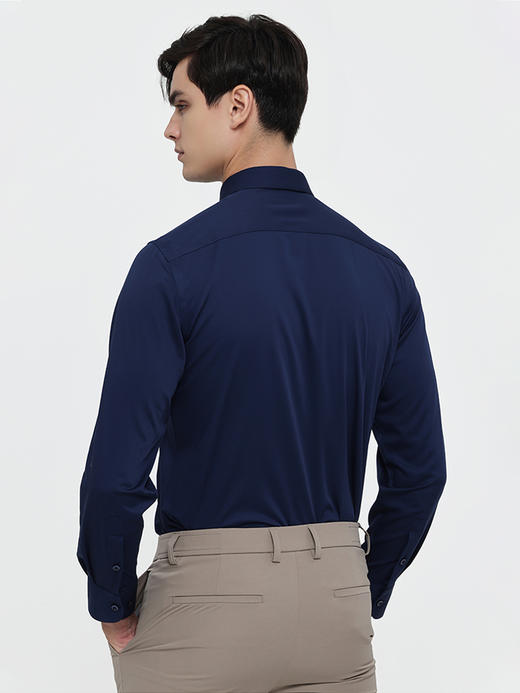 callisto深蓝色竹纤维衬衫长袖 ASSTL076X DB 商品图1