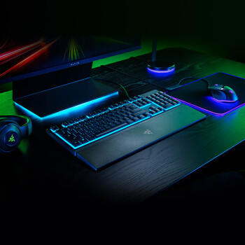 雷蛇（Razer）雨林狼蛛V3 轻机械游戏键盘 电竞游戏键盘 104键 带腕托 RGB背光灯效 商品图4
