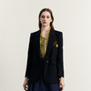 谜底西装外套女2023秋季新款翻驳领宽松绣花一粒扣西服233MW0970 商品缩略图0