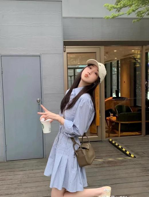 MA~J今年热门的法式条纹衬衫连衣裙 商品图6