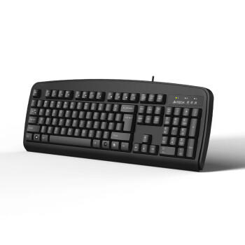 双飞燕（A4TECH）KB-8U 104键有线键盘 薄膜键盘台式电脑键盘办公键盘办公打字手感好大回车键 USB接口 黑色 有线 商品图1